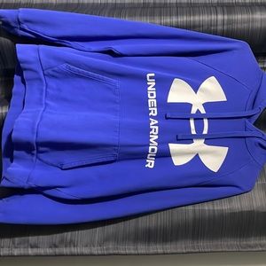 Men’s Blue under armor hoodie, size Medium.